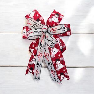 Whimsical Snowman & Joy Holiday Bow - 12 Inch